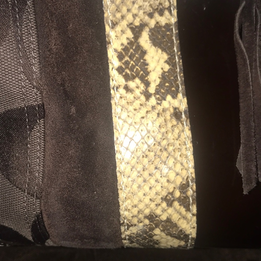 Coach Suede Leather Python Purse - image 3